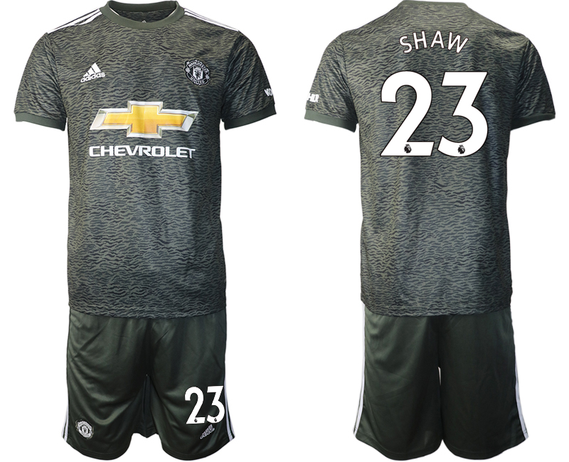 Men 2020-2021 club Manchester United away #23 black Soccer Jerseys